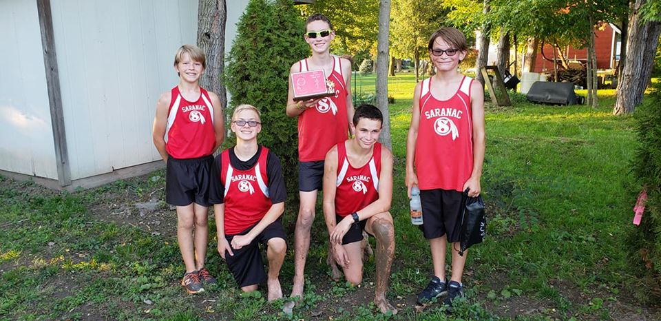 Saranac's middle school cross country team